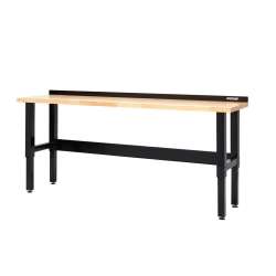 8 FOOT WORKBENCH WITH BUTCHER BLOCK SURFACE