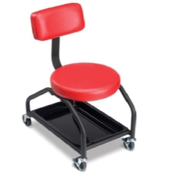 Mechanics Stool w/ Back (250 lb Capacity)