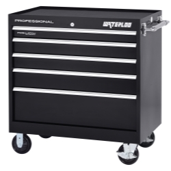 40" 5 Drawer Waterloo PRO HD Roller Cabinet-Black