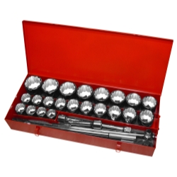 Socket Set 1" Dr 12 Point w/Accessories