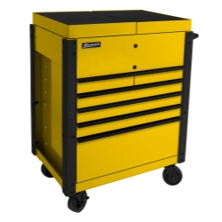 35" 6-Drawer Slide Top Service Cart-Yellow