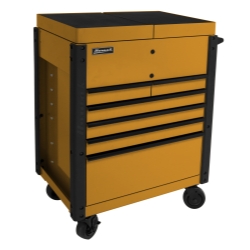 35" 6-Drawer Slide Top Service Cart-Orange