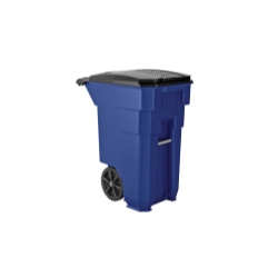 Suncast Commercial 50 Gal Wheeled Trash Blue