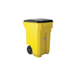 Suncast Commercial 65 Gal Wheeled Trash Can Yellow