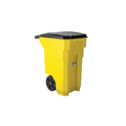 Suncast Commercial 50 Gal Wheeled Trash Can Yellow