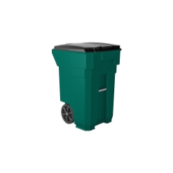Suncast Commercial 65 Gal Wheeled Trash Can Green