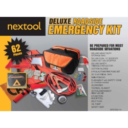 62 Pc. Deluxe Roadside Emergency Kit