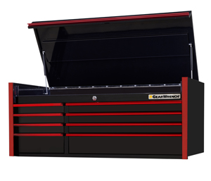 55" 8 Drawer Top Chest Black
