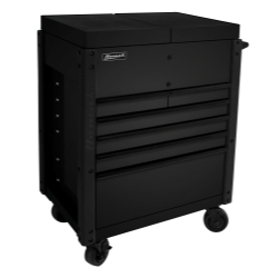 35" Pro 6 Drawer Slide-Top Cart - Matte Black