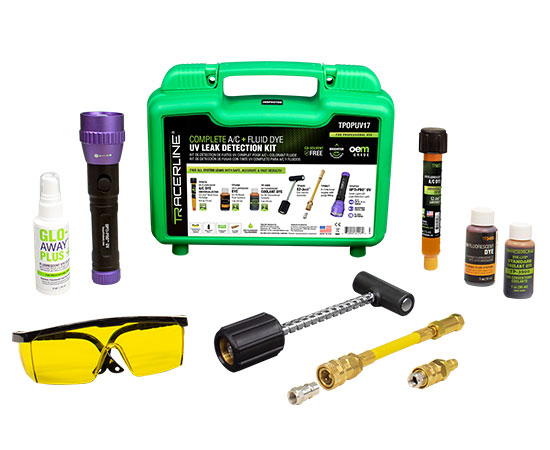 COMPLETE A/C AND FLUID DYE UV LEAK DETECTION KIT
