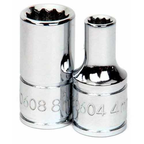 (image for) 1/4" Drive 12-Point Metric 12 mm Shallow Socket