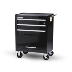 27' X 3 DRAWER + DOOR CABINET, BLACK