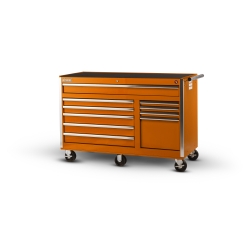 56 X 10 DRAWER DEEP CABINET, ORANGE