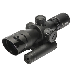 BARRAGE 2.5-10X40 RIFLESCOPE w/ GREEN LASER