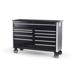 54 X 10 DRAWER MOBILE CABINET, BLACK