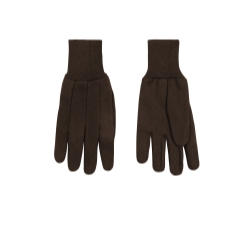 BROWN JERSEY, KNIT WRIST, L