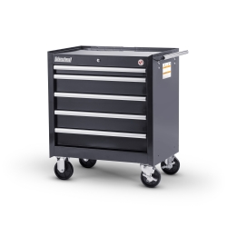 27 X 5 DRAWER MOBILE CABINET, BLACK