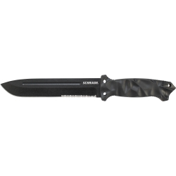 Schrade Large Full Tang Partially Serrated Drop Point Fixed Blad
