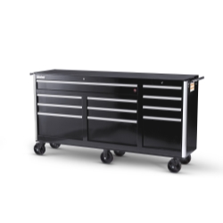 73 X 11 DRAWER MOBILE CABINET, BLACK