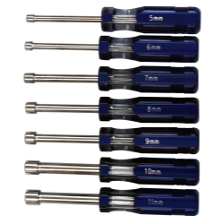 7pc Set Nut Drv Met Sld Shft