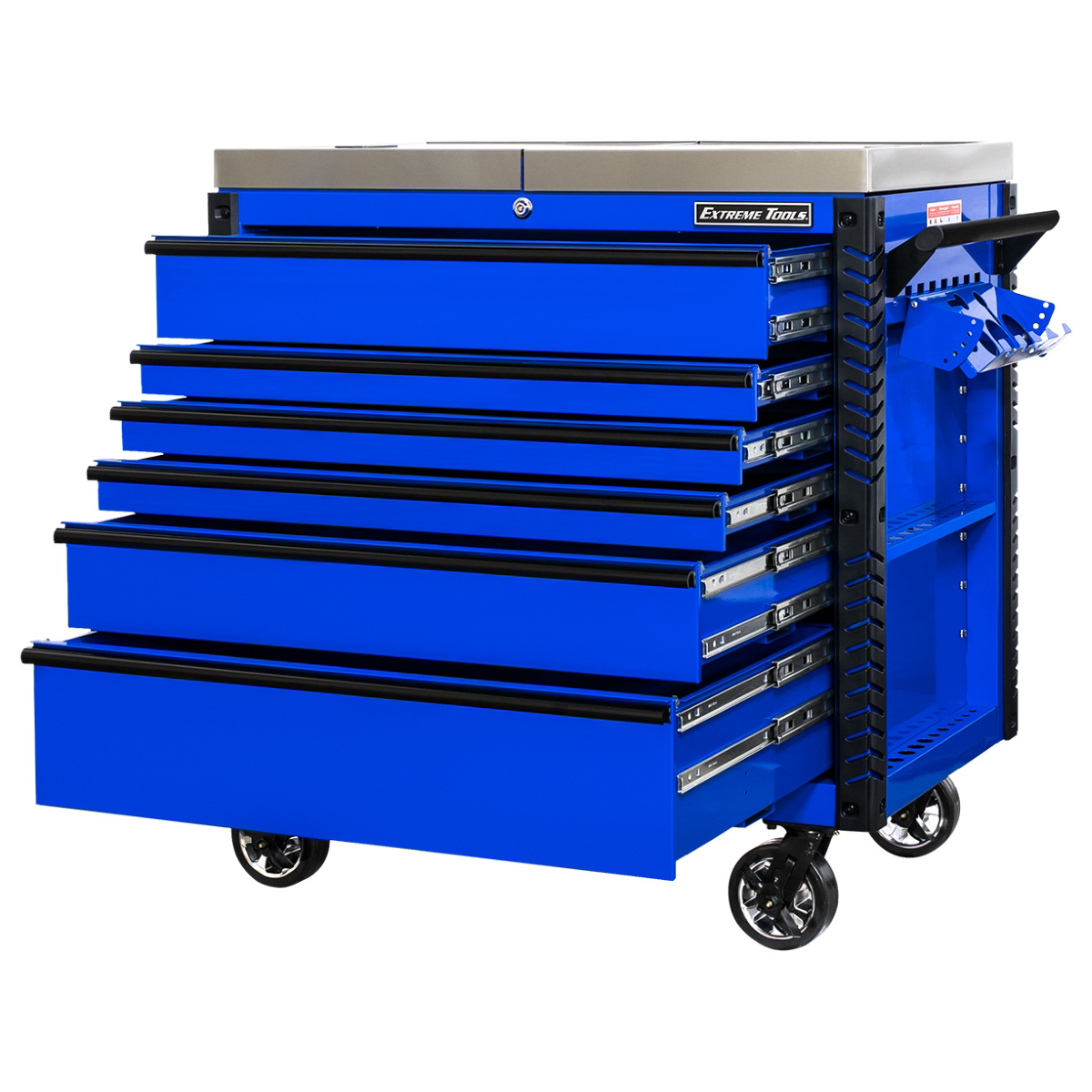 41" 6 Drawer Slide Top Tool Cart, Blue