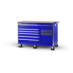 56 X 24 X 10 DRAWER WOODTOP CABINET, BLUE