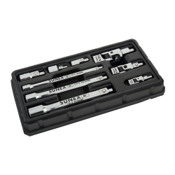 9P 1/4\", 3/8\", 1/2\" Dr Chrome Mag Unv Ext Adp Set