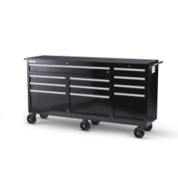 73 X 11 DRAWER MOBILE CABINET, BLACK