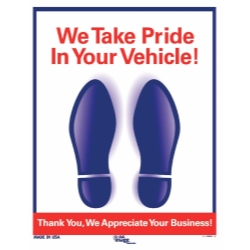 500/Box "Footprint" Latex Paper Floor Mat