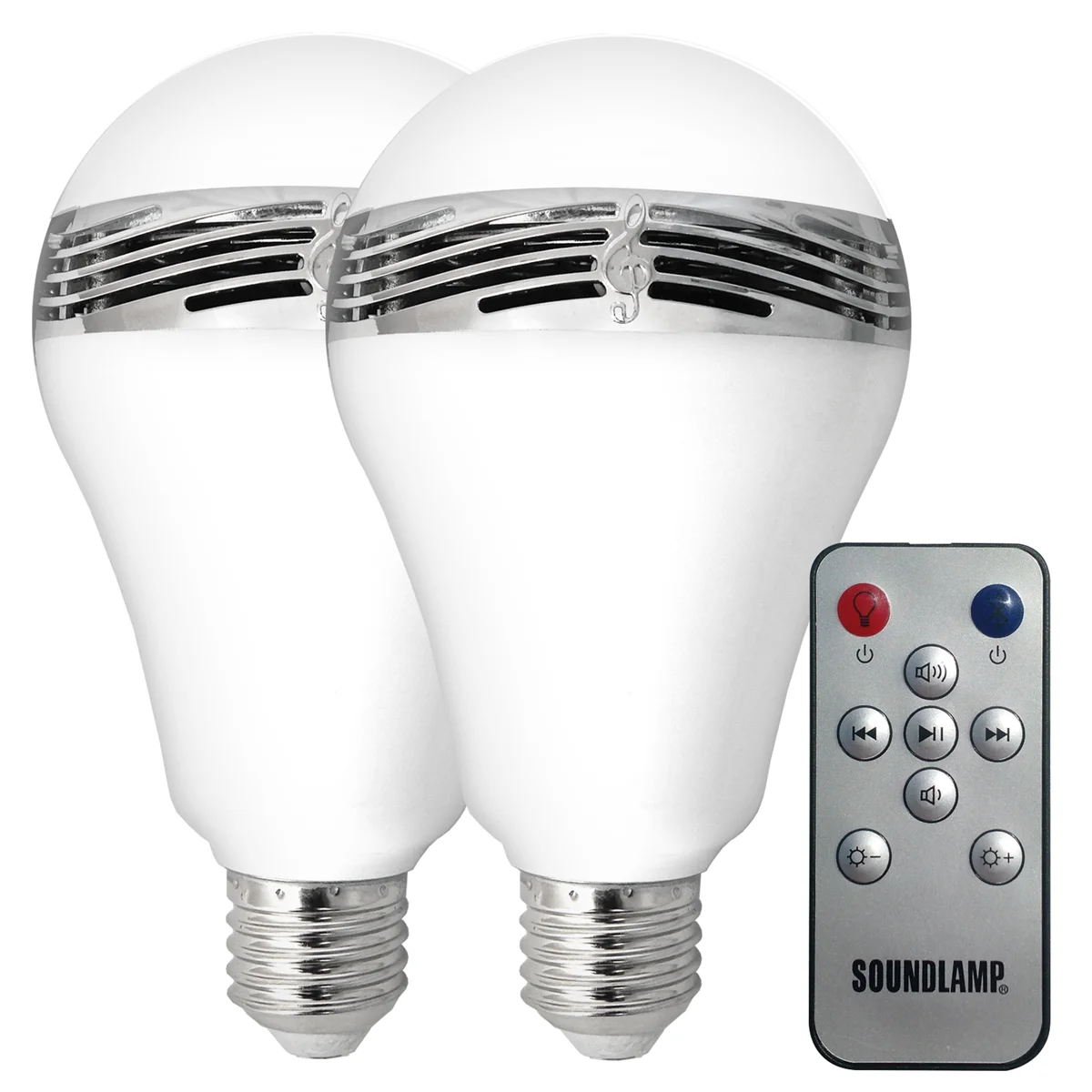 (image for) LED Light Bulb with Bluetooth Speaker (2-Pack)