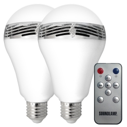 LED Light Bulb with Bluetooth Speaker (2-Pack)