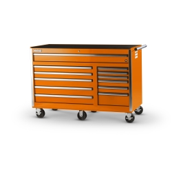 56 IN. 12-DRAWER ROLLER CABINET, ORANGE