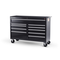 54 X 10 DRAWER MOBILE CABINET, BLACK