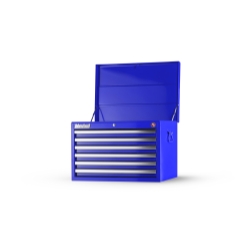 27 X 6 DRAWER DEEP TOP CHEST, BLUE