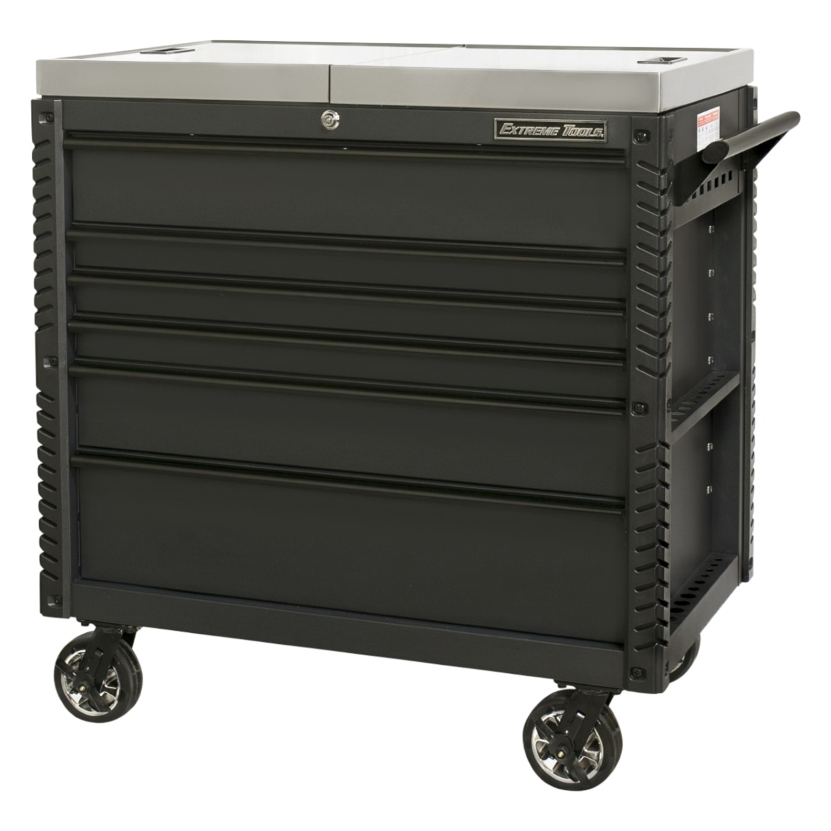 41" 6 Drawer Slide Top Tool Cart, Matte Black