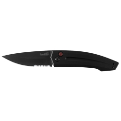 LAUNCH 2, BLACK SERRATED AUTOMATIC BLADE 3.25"