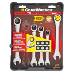5pc Spline Universal Ratcheting Wr. Set Metric