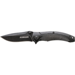 Schrade Liner Lock Folding Knife Drop Point Blade Aluminum Handl