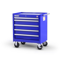 27 X 5 DRAWER MOBILE CABINET, BLUE