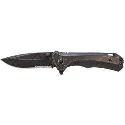 Schrade Liner Lock Folding Knife Partially Serrated Drop Point B