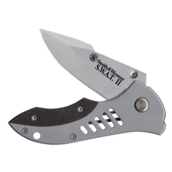 S&W 4.7" Plain Blade, Stainless/G10 Handle