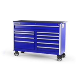 54 X 10 DRAWER MOBILE CABINET, BLUE