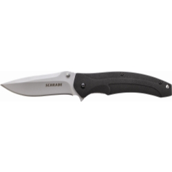 Schrade Liner Lock Folding Knife Drop Point Blade Aluminum Handl