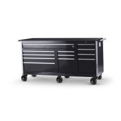 75 IN. 12-DRAWER ROLLER CABINET, BLACK