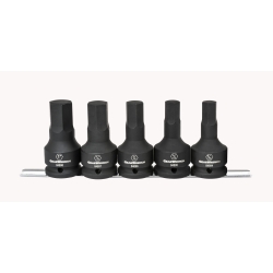 5 Pc. 3/4" Drive SAE Hex Impact Bit Socket Set
