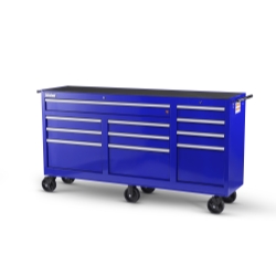 73 X 11 DRAWER MOBILE CABINET, BLUE