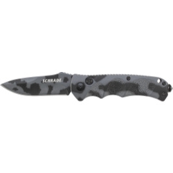 Schrade Push Button Lock Folding Knife Drop Point Blade