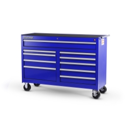 54 X 10 DRAWER MOBILE CABINET, BLUE