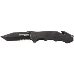Smith & Wesson Border Guard Liner Lock Black Tanto Partially Ser