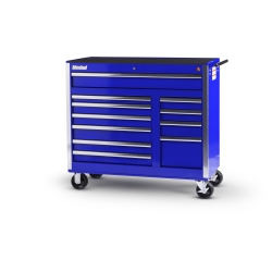 42 X 11 DRAWER MOBILE CABINET, BLUE